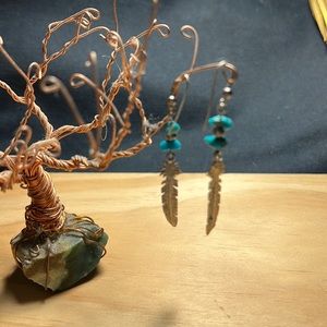 Silver and turquoise earrings
